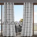 Charlton Home Barrows Geometric Semi-Sheer Outdoor Grommet Single Curtain Panel   